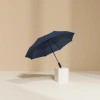 Deep blue automatic opening and closing umbrella for both weather and rain, waterproof and sun-proof, portable folding long handle Specification image
